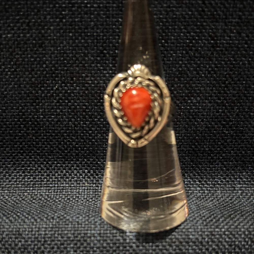 Sterling Silver spiny oyster Ring 6 3/4  NEW